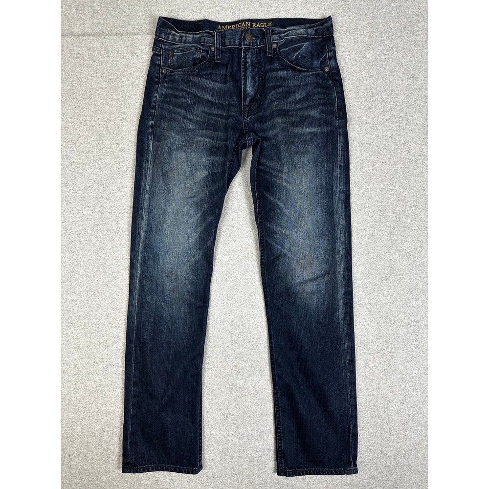 American Eagle Slim Straight Core Flex Jeans Mens 30x32 Dark Wash Denim Pants